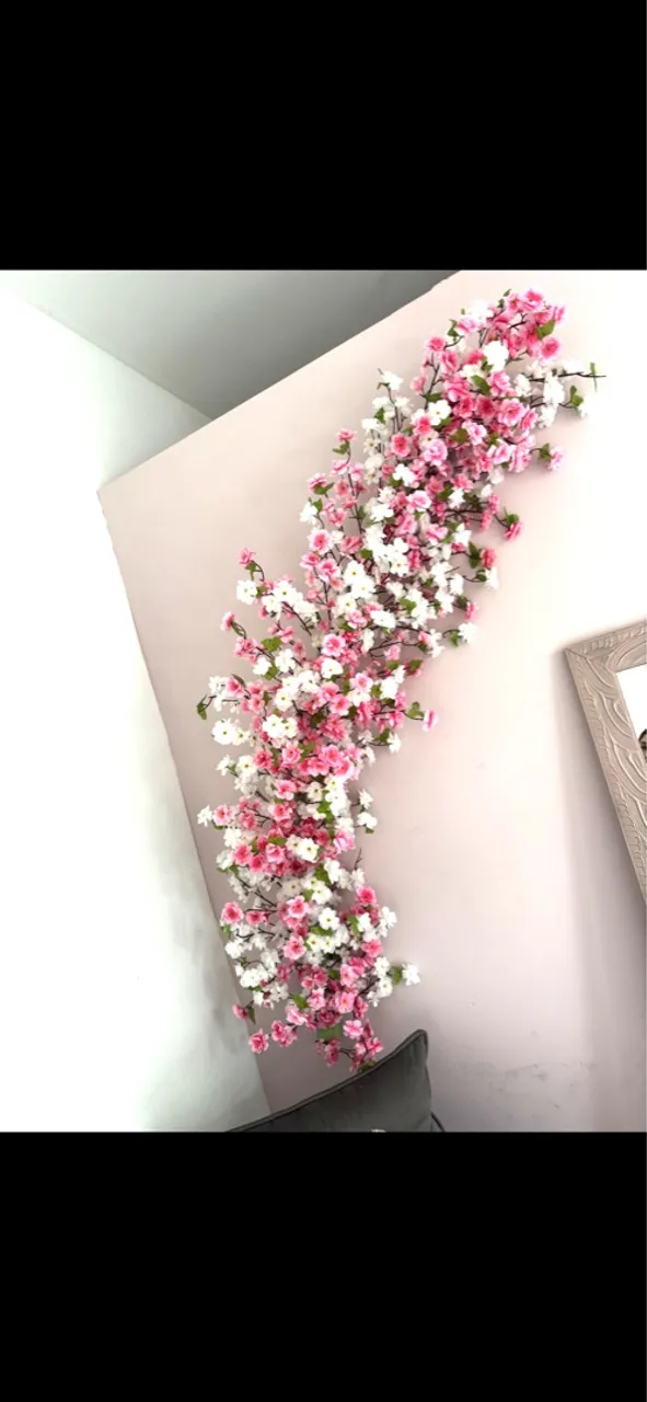 Guirlanda de Flores Artificiais para Decoração