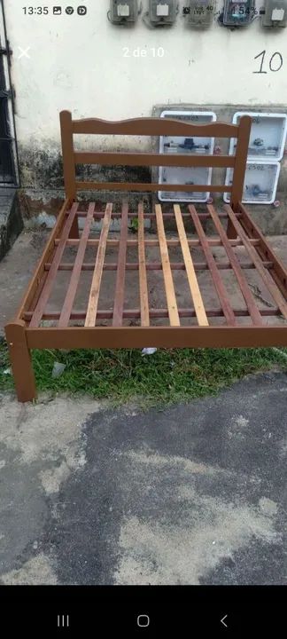 Cama de casal madeira pura 