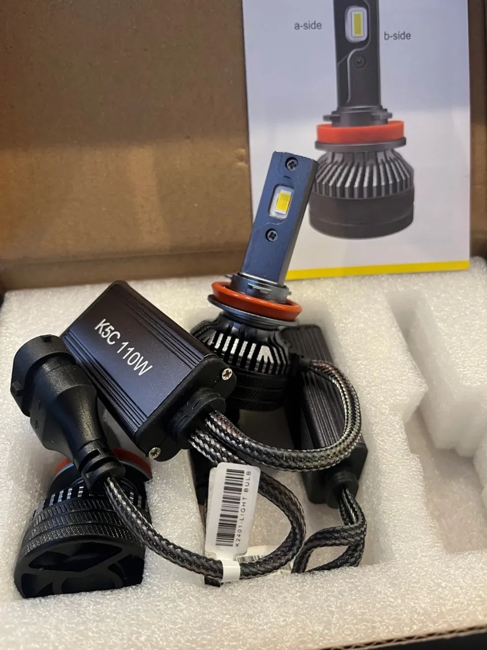 LED K5C 4300k - H11/ H9/ H8  - Foto 4