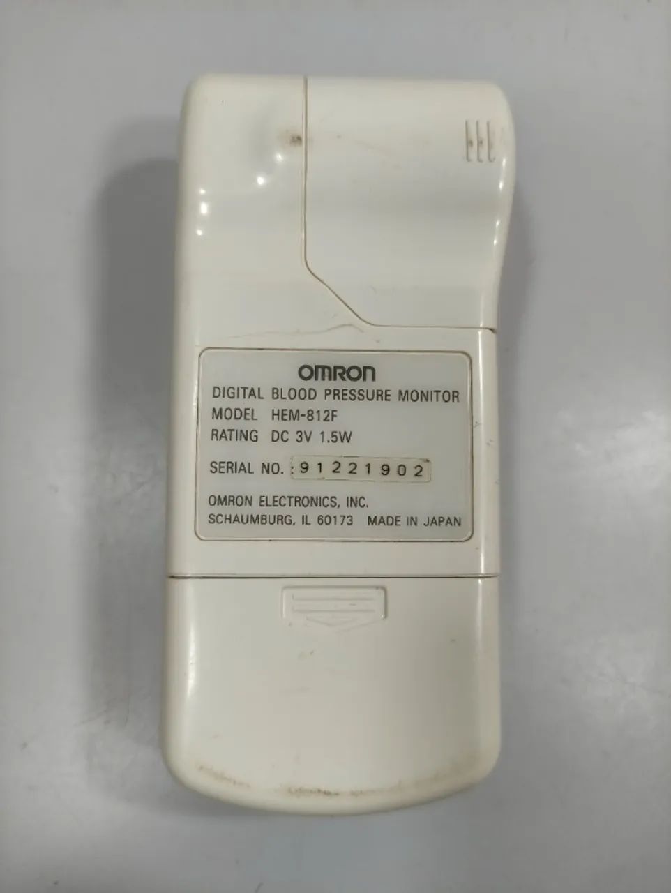 Medidor De Pressão Omron Hem-812f Vintage Funciona Leia Cq3 Branco (Usado) - Foto 5