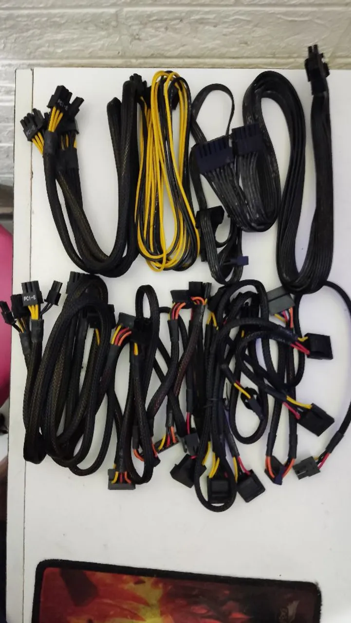Cabos de alimentação para placa de vídeo/ placa mãe fonte modular