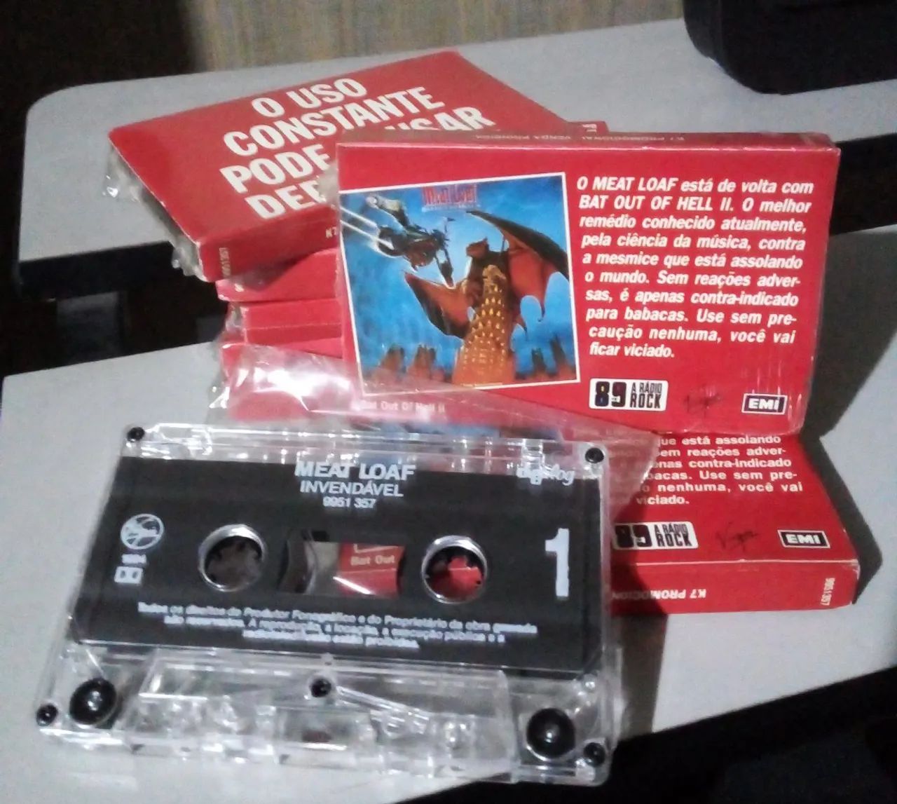 Lote de cassettes PROMO K7s do MEAT LOAF "Bat Out of Hell II", Virgin Records/EMI