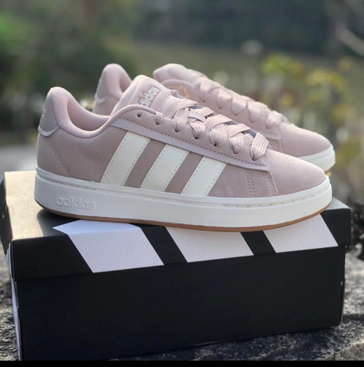 Tênis Adidas Grand Court Rosa - Novo