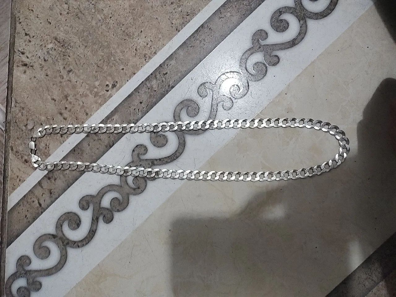 Corrente de prata 10mm e 80cm - Foto 2