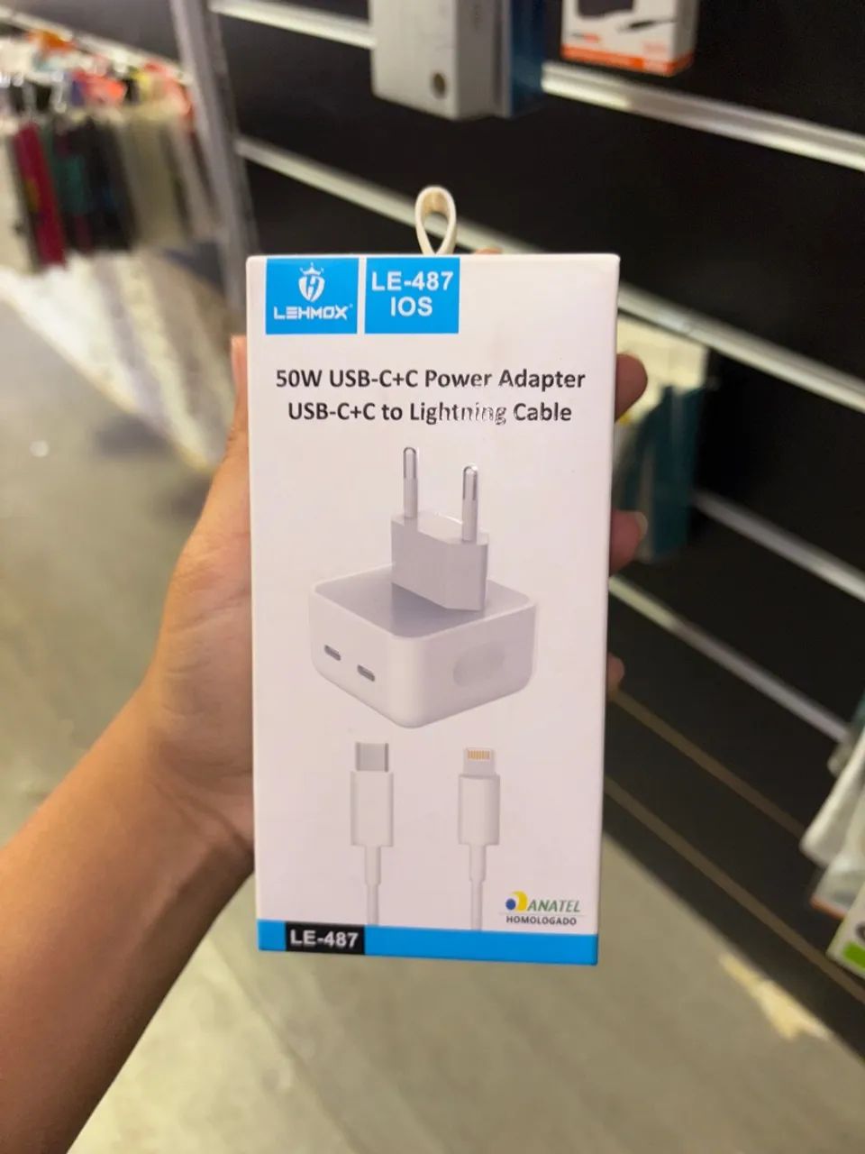 Carregador 50W USB-C+C para iPhone