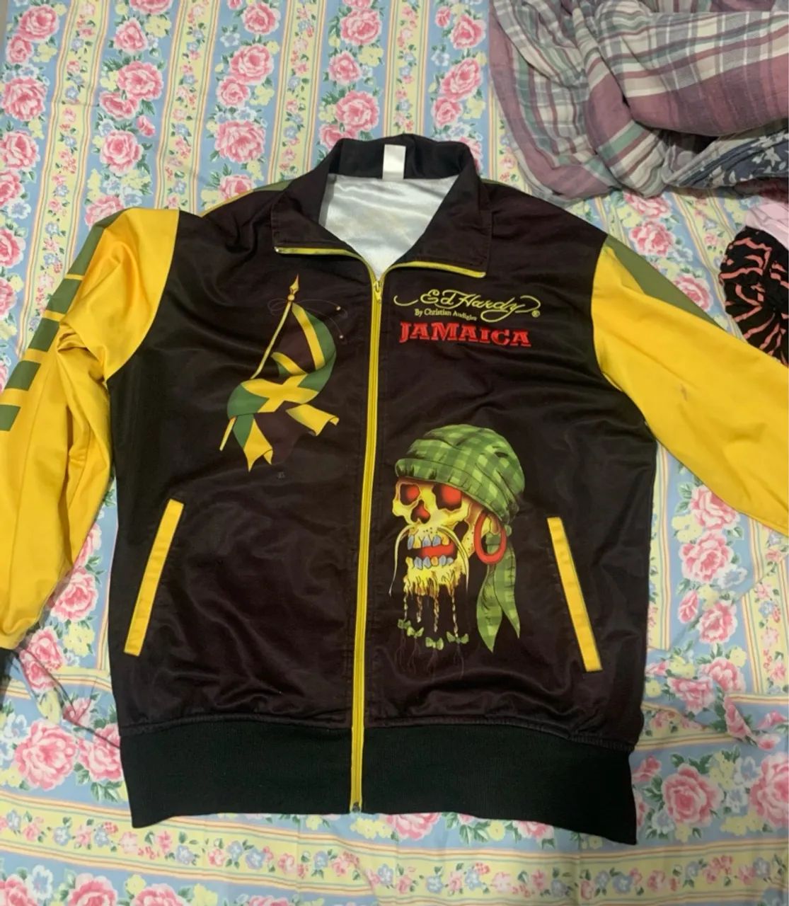 Jaqueta Ed Hardy Jamaica (usada) aceito troca  - Foto 2