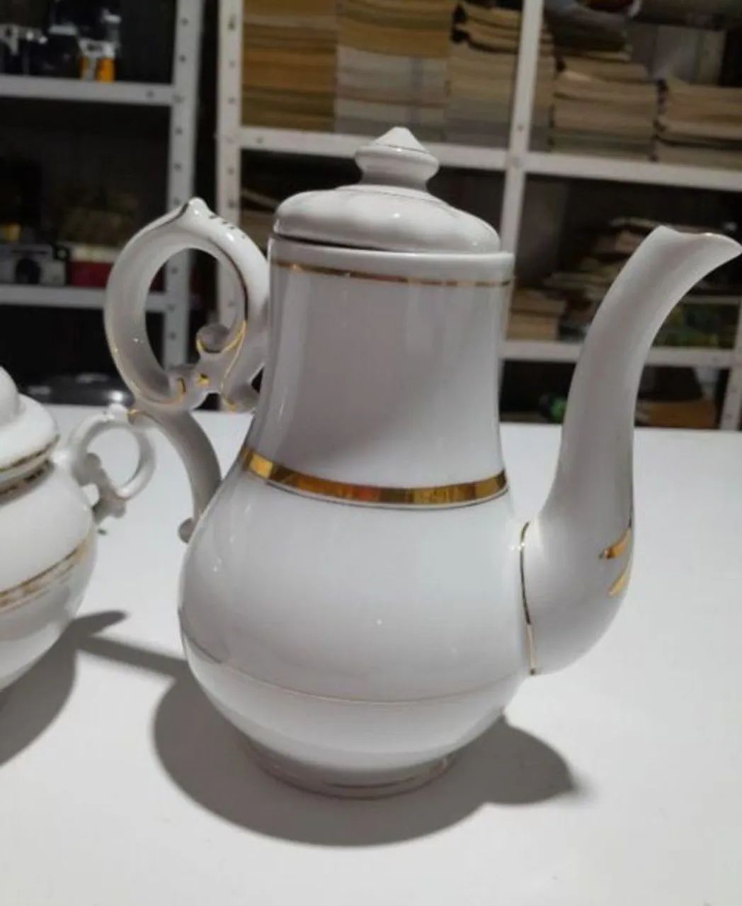 Bule e Açucareiro de Porcelana Vintage  - Foto 3