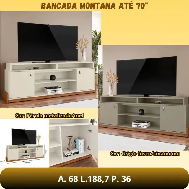 BANCADA MONTANA PARA TV ATÉ 75