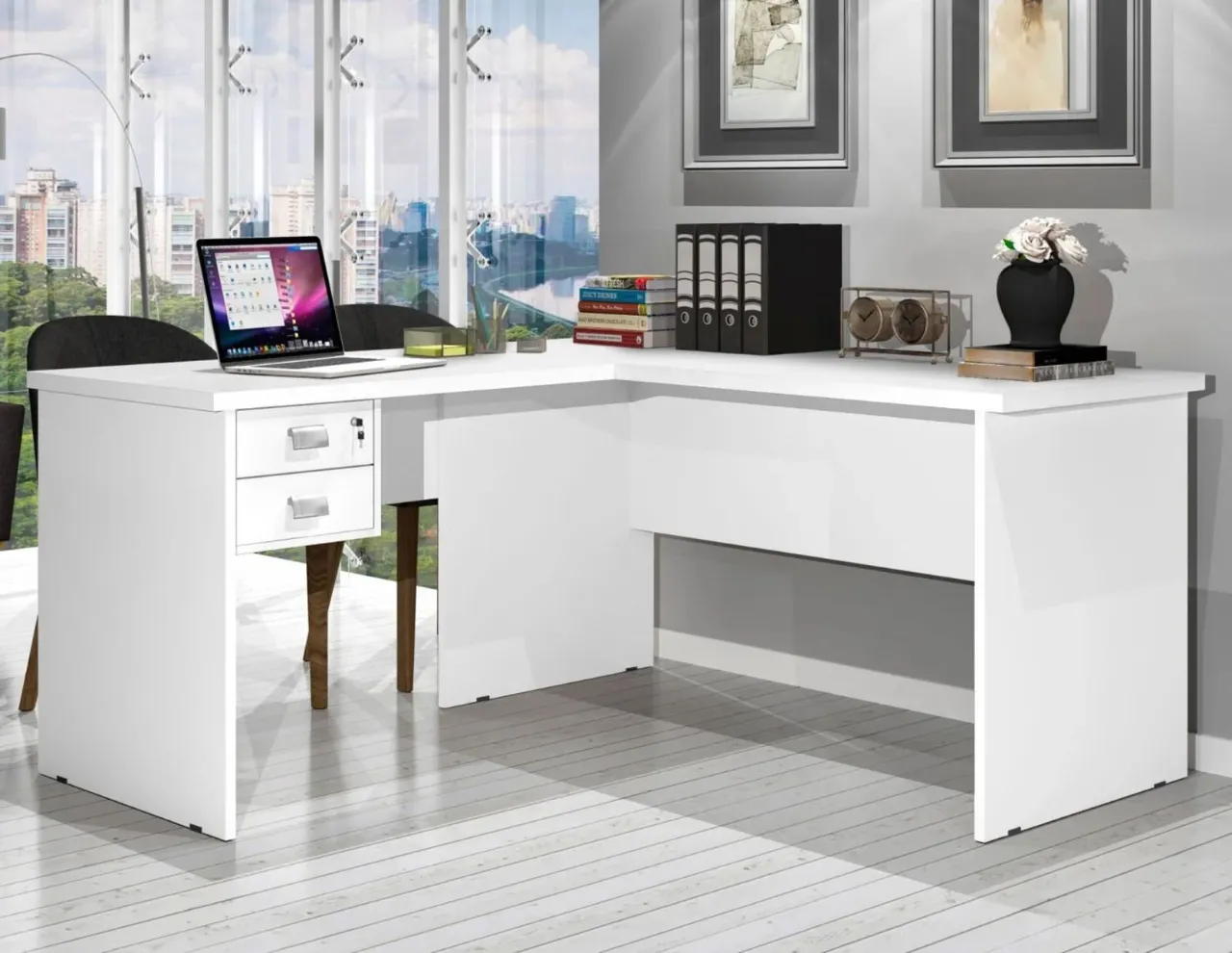 Mesa de Escritório em L
