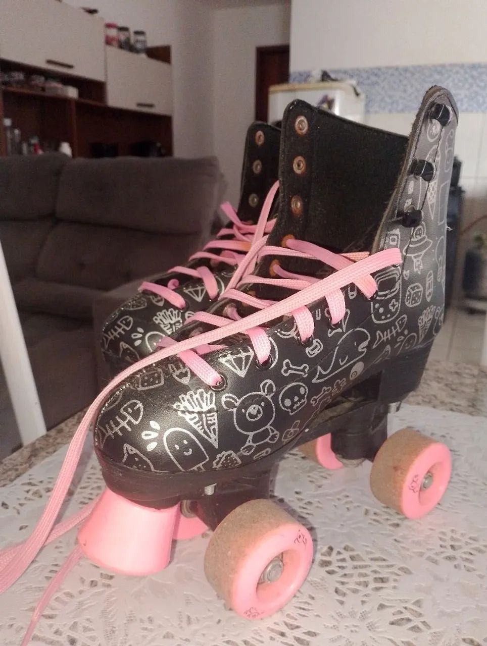 Patins Roller Infantil - Tamanho 34 - Usados - Foto 3