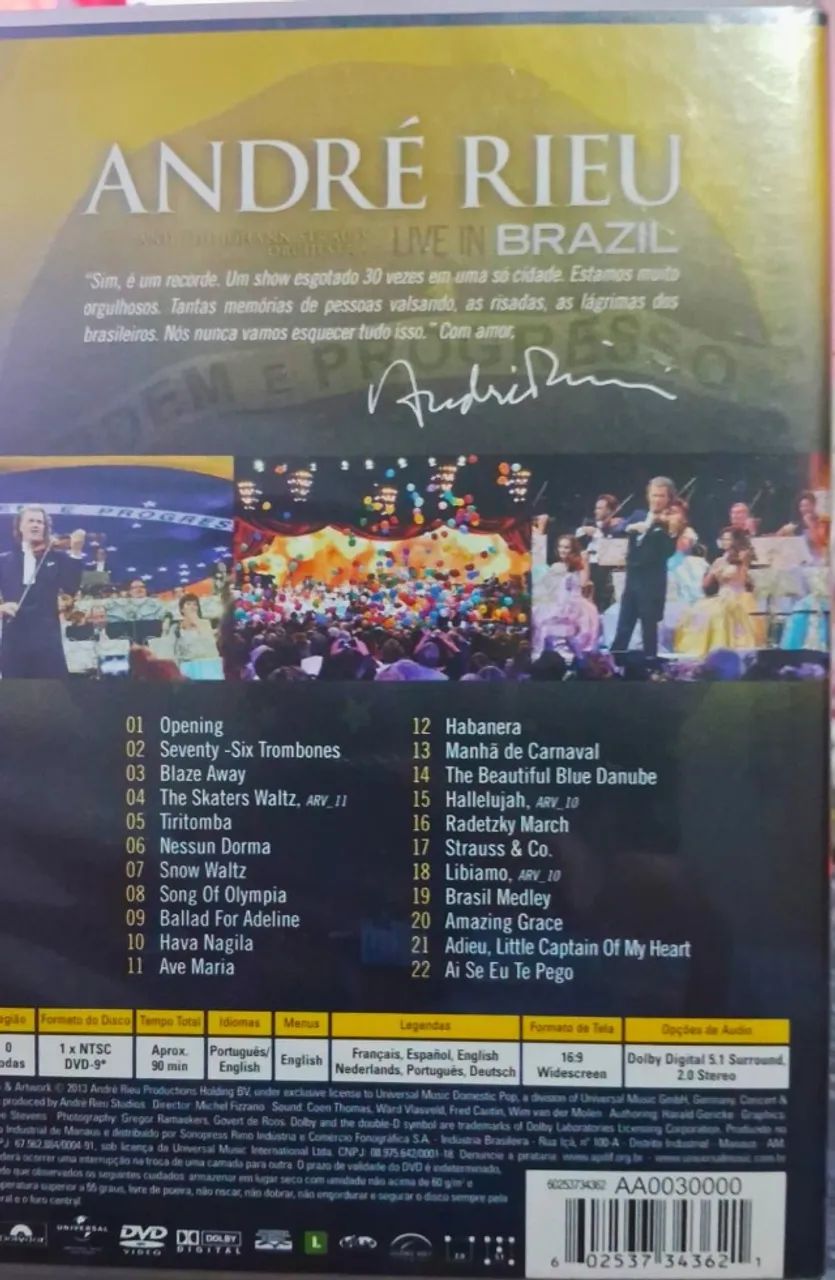 DVD André Rieu - Live in Brazil 2013 - Foto 3