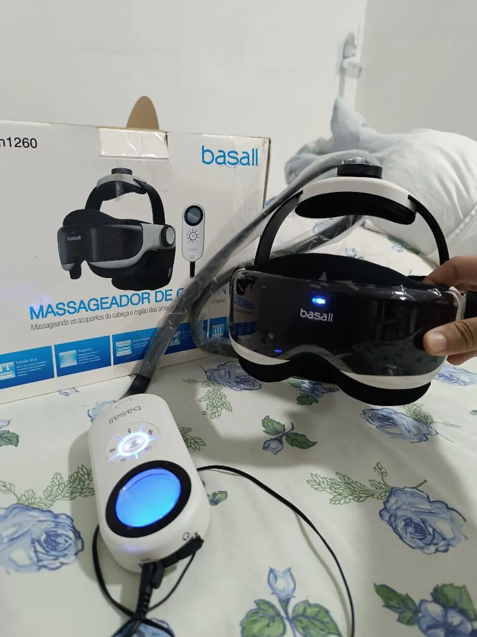 Massageador de olhos e cabeça Elétrico - Alívio e relaxamento