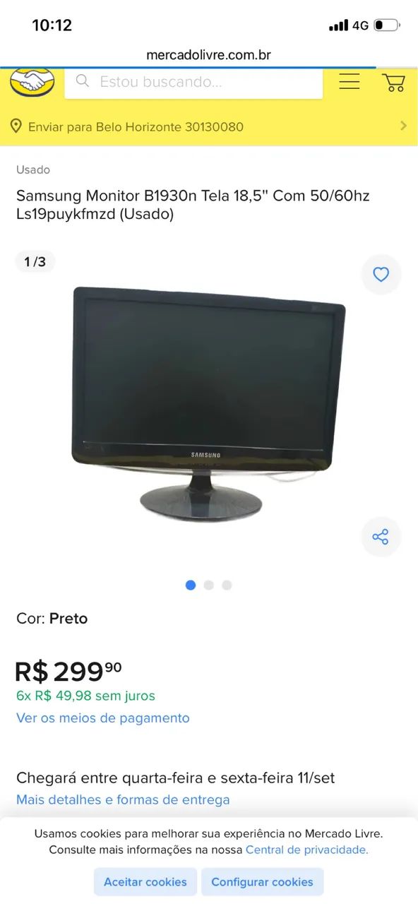 MONITOR SAMSUNG 18,5? LCD NOVO BARATO! - Foto 2
