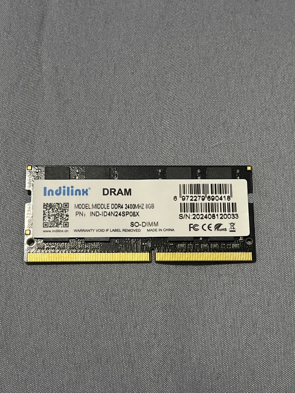 Memoria ram notebook DDR4 8GB 2400MHZ Indilinx