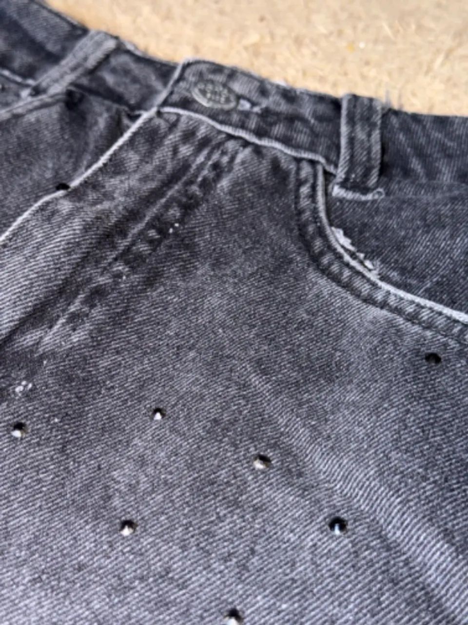 Saia preta jeans  - Foto 2
