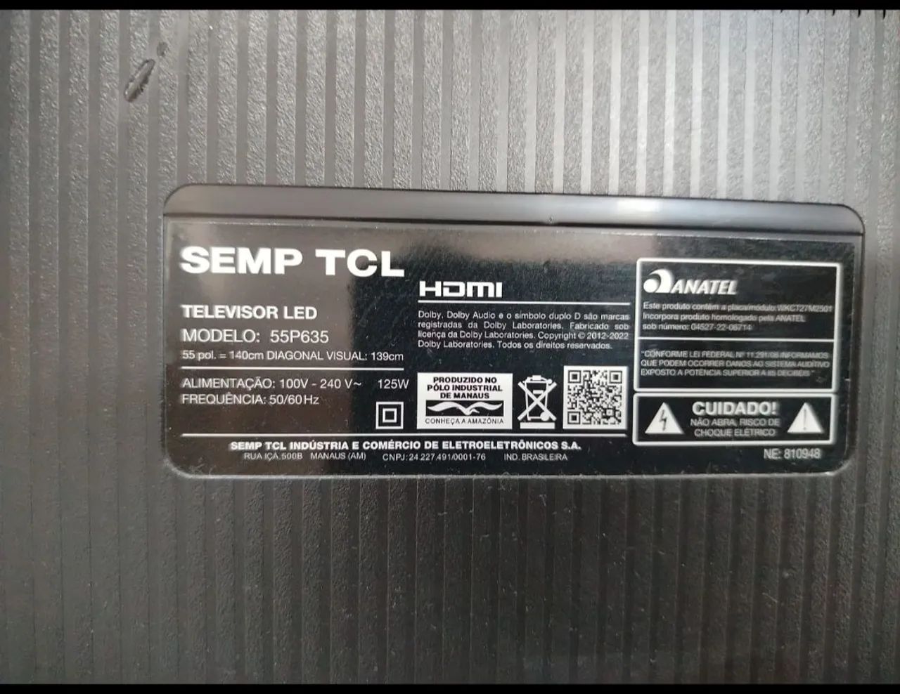 Vende-se TV LED TCL android 11 defeito não aparece imagem  - Foto 2