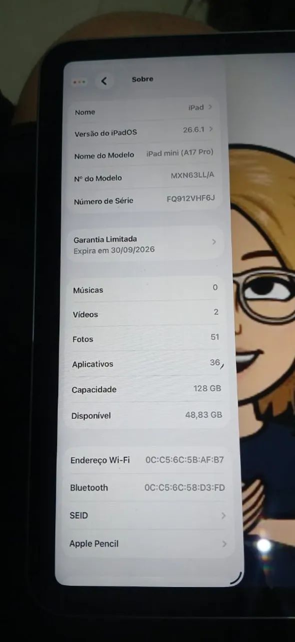 Ipad Mini A17 completo com NF e Caneta Original . - Foto 4