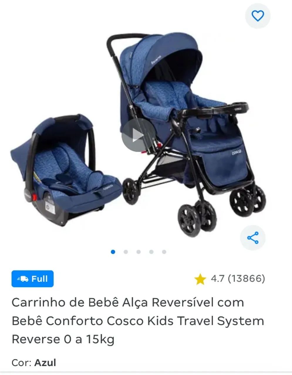 Carrinho e Cadeirinha Cosco Reverse Travel System - Foto 2