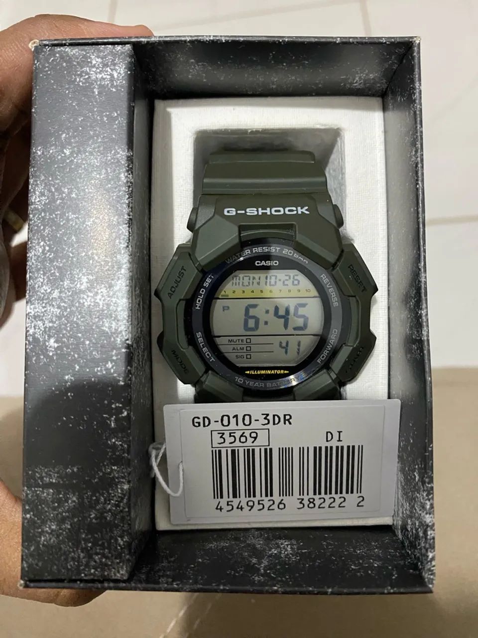Relógio casio GD-010-3DR na caixa com nota  - Foto 4