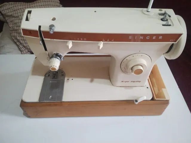 Singer Super Zig Zag 247 Original - Máquina de Costura Vintage Forte e Completa