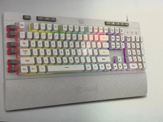 KIT Mouse e Teclado GAMER Redragon BRANCO - Foto 4