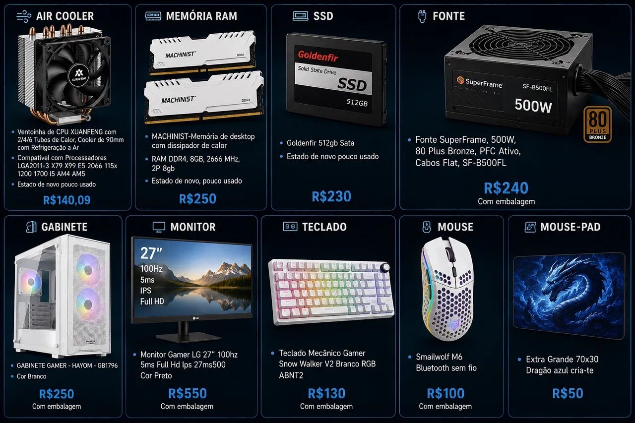 Peças de pc gamer 