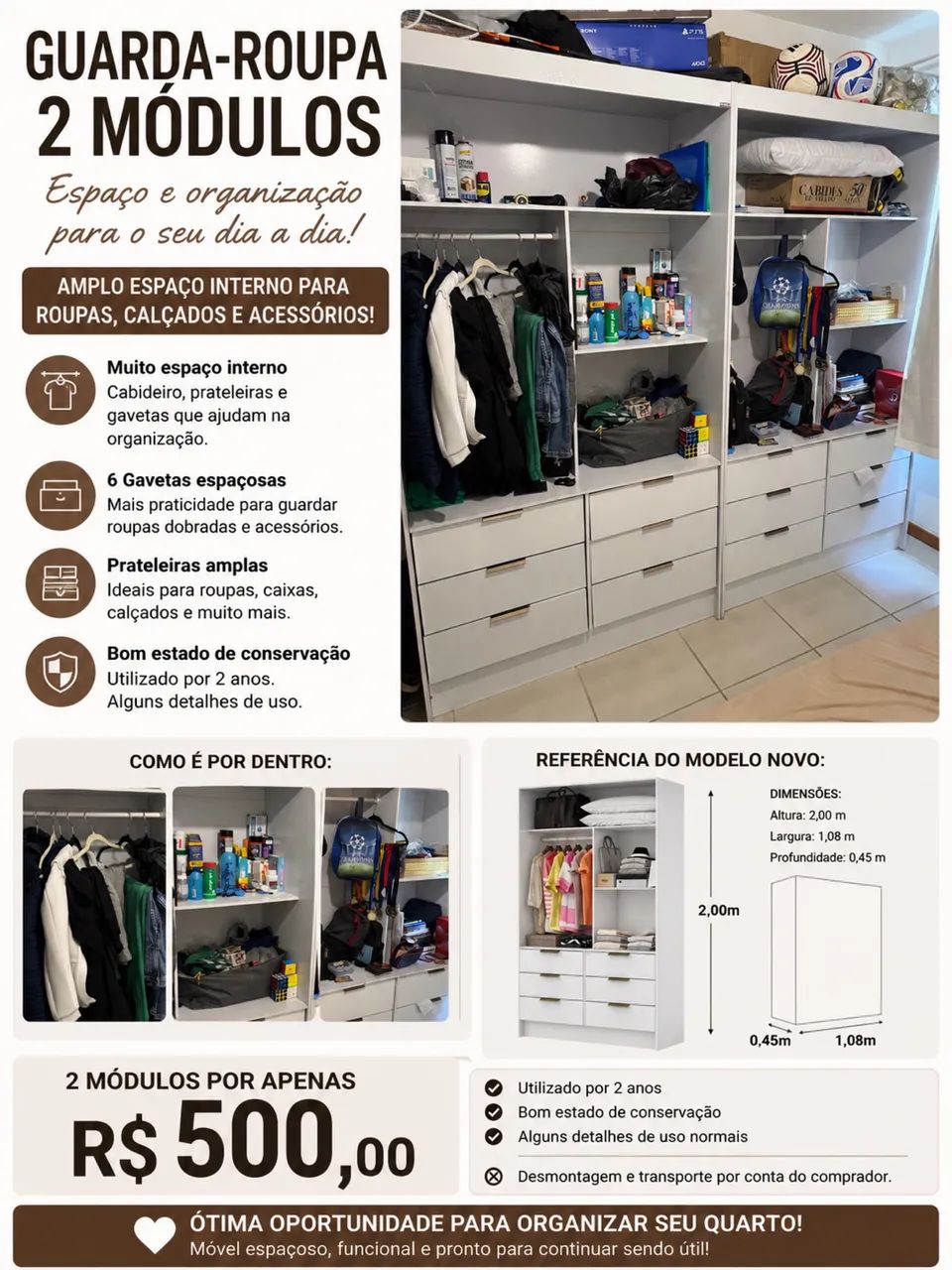 Guarda roupa closet - Foto 2