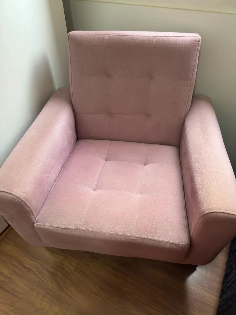 Poltrona suede rosa