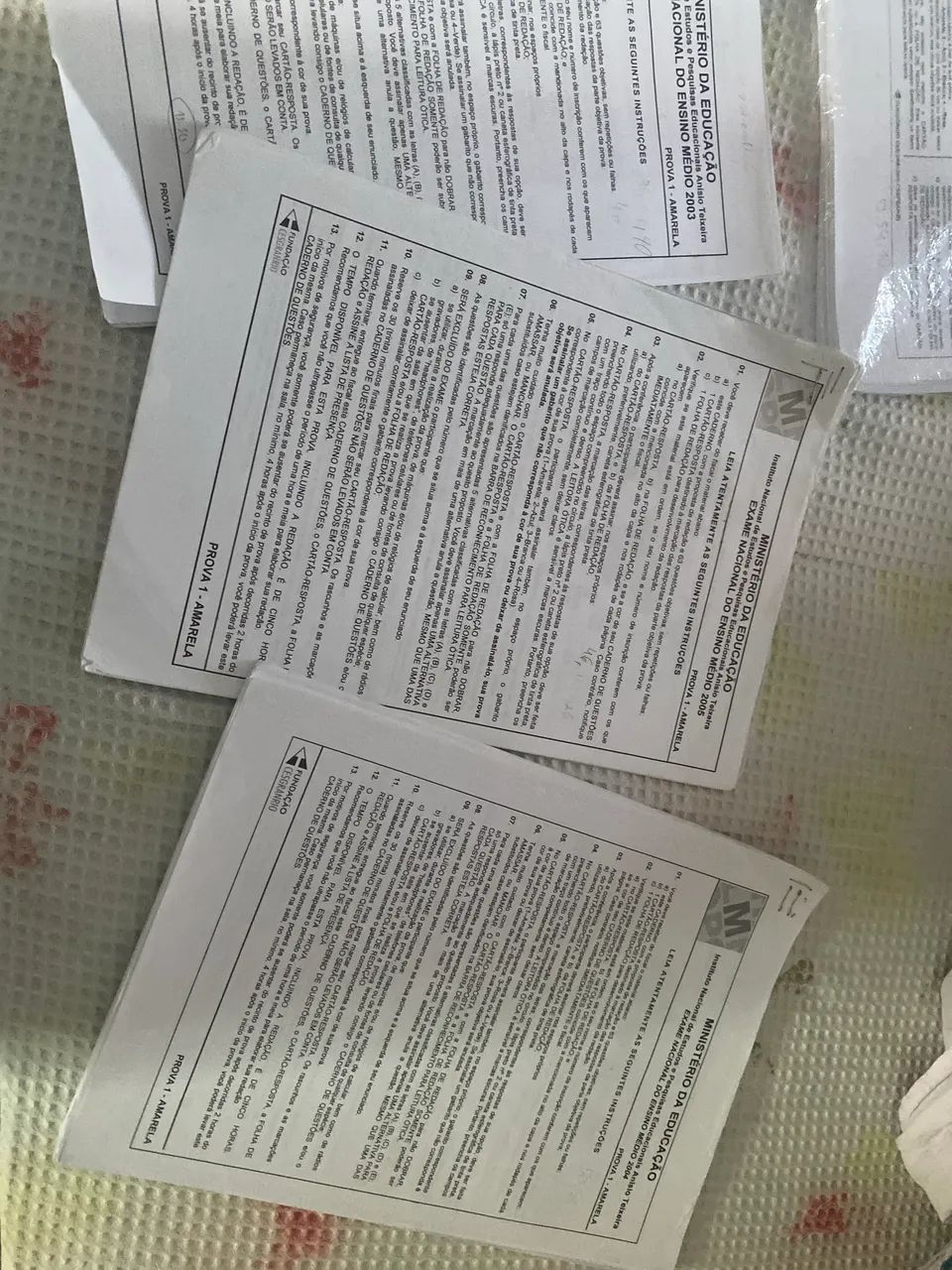Enem 2003 a 2005