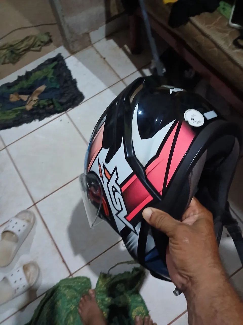 Capacete ASX ja vai com suporte para celular 350 R$ - Foto 3