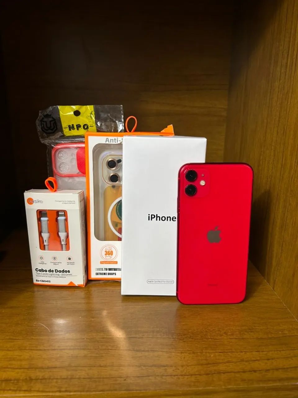 IPHONE 11 128 GB VERMELHO BATERIA 100% 