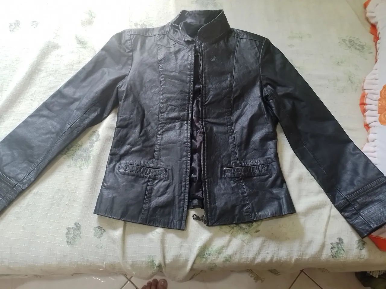 50rs jaqueta de couro original  Tm 40 - Foto 5