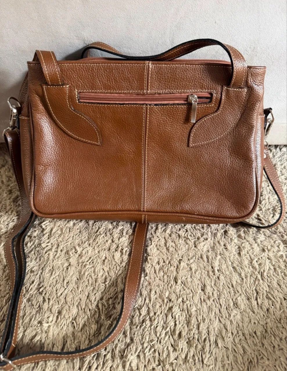 Bolsa couro legítimo - caramelo - nova  - Foto 2