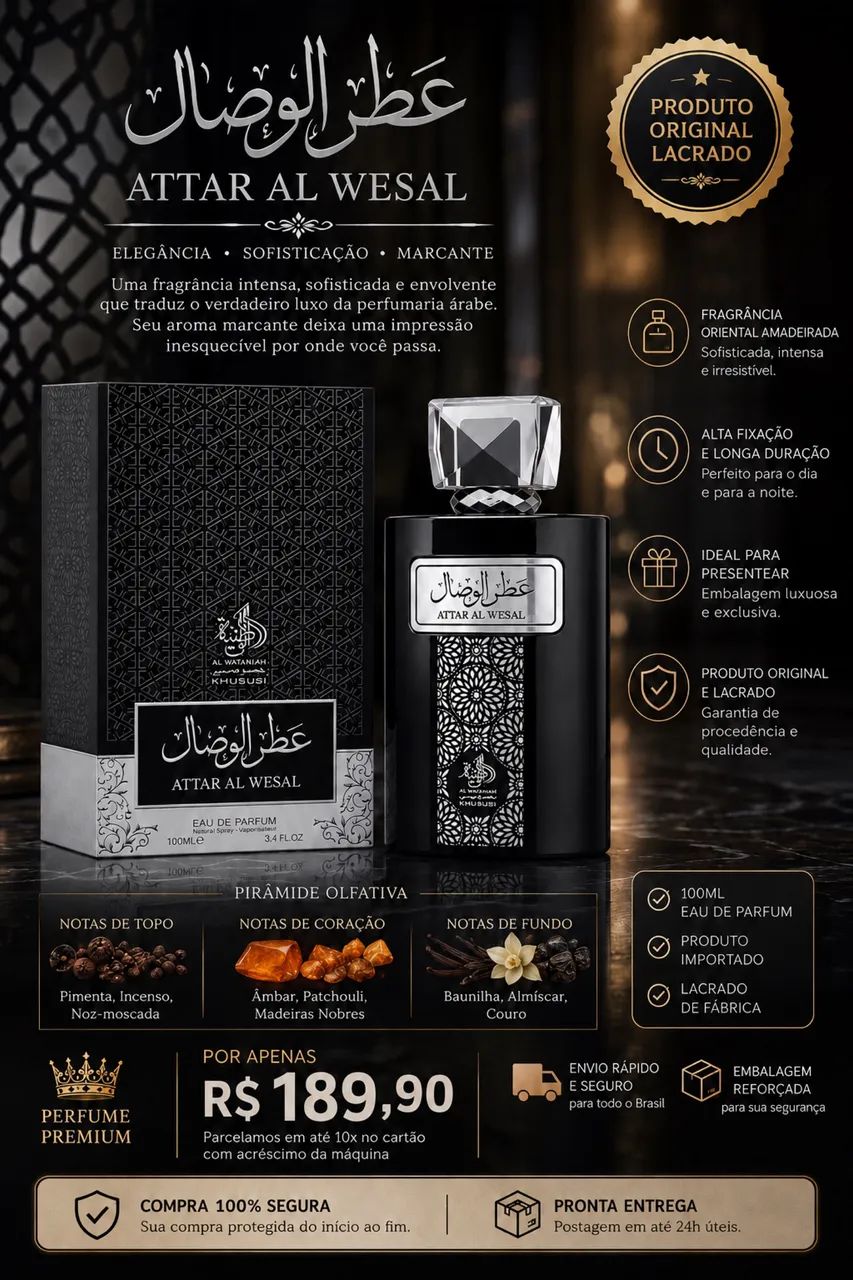 ? ATTAR AL WESAL - | EAU DE PARFUM 100ML (ORIGINAL LACRADO) 