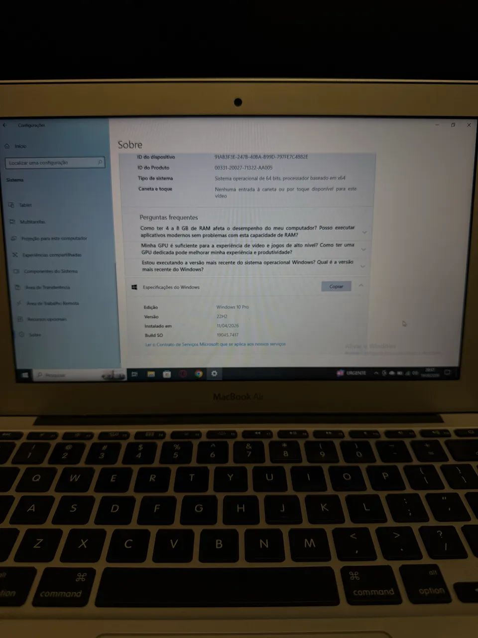 MacBook Air em alumínio em perfeito estado  - Foto 4
