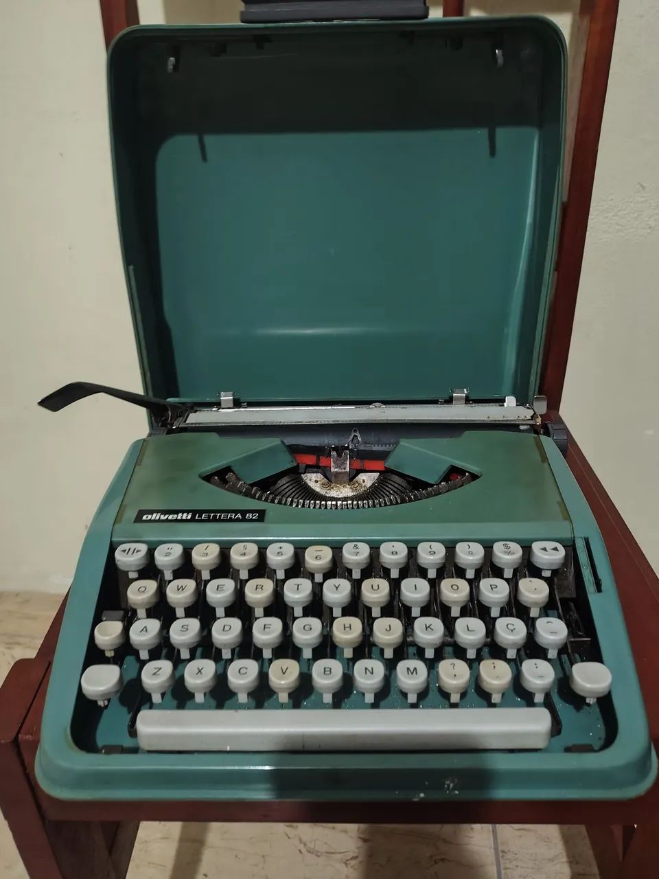 Máquina de datilografia relíquia 