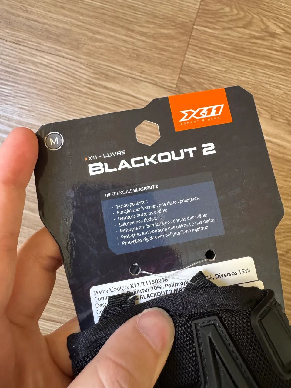 luva x11 blackout 2 moto masculina - Foto 4