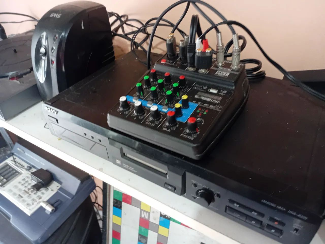 Mesa de Som e Mini Disc Sony