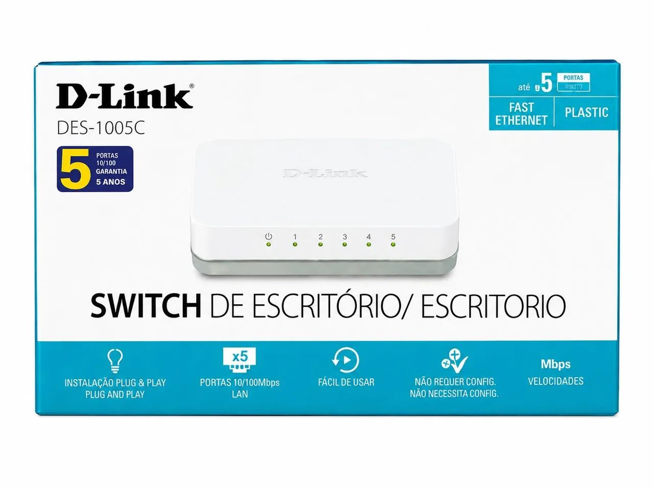 Switch D - Link Novo Des 1005-C