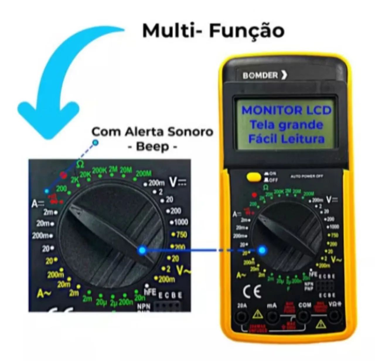 Multímetro digital Com Capacímetro  - Foto 4