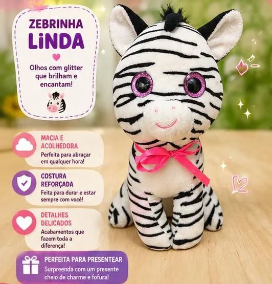 Pelúcia zebrinha 