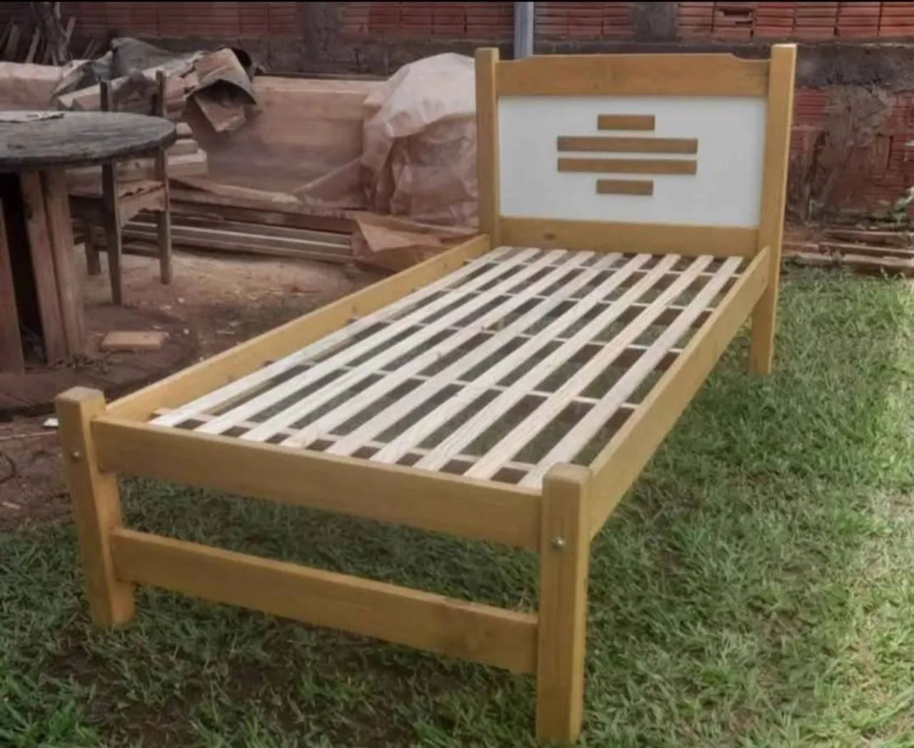 Cama de madeira solteiro nova.  - Foto 3