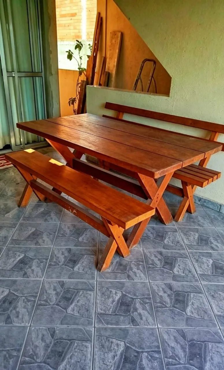 mesa Jardim churrasco varanda