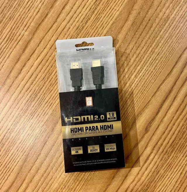Cabo HDMI 2.0 1.8M Com Suporte A 4K E Ethernet