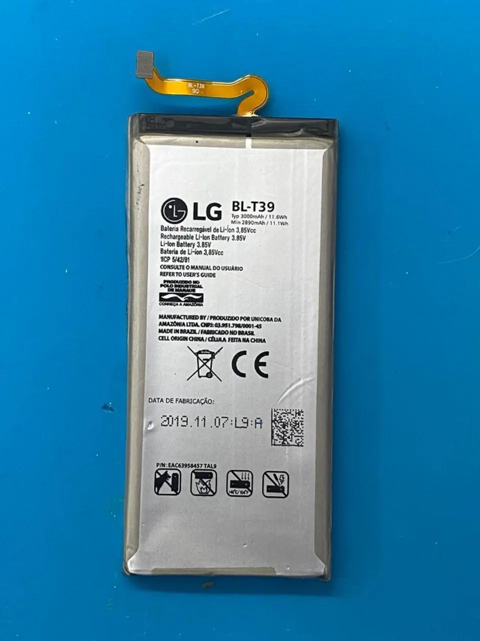 BATERIA LG K12 PLUS - PEÇA ORIGINAL RETIRADA