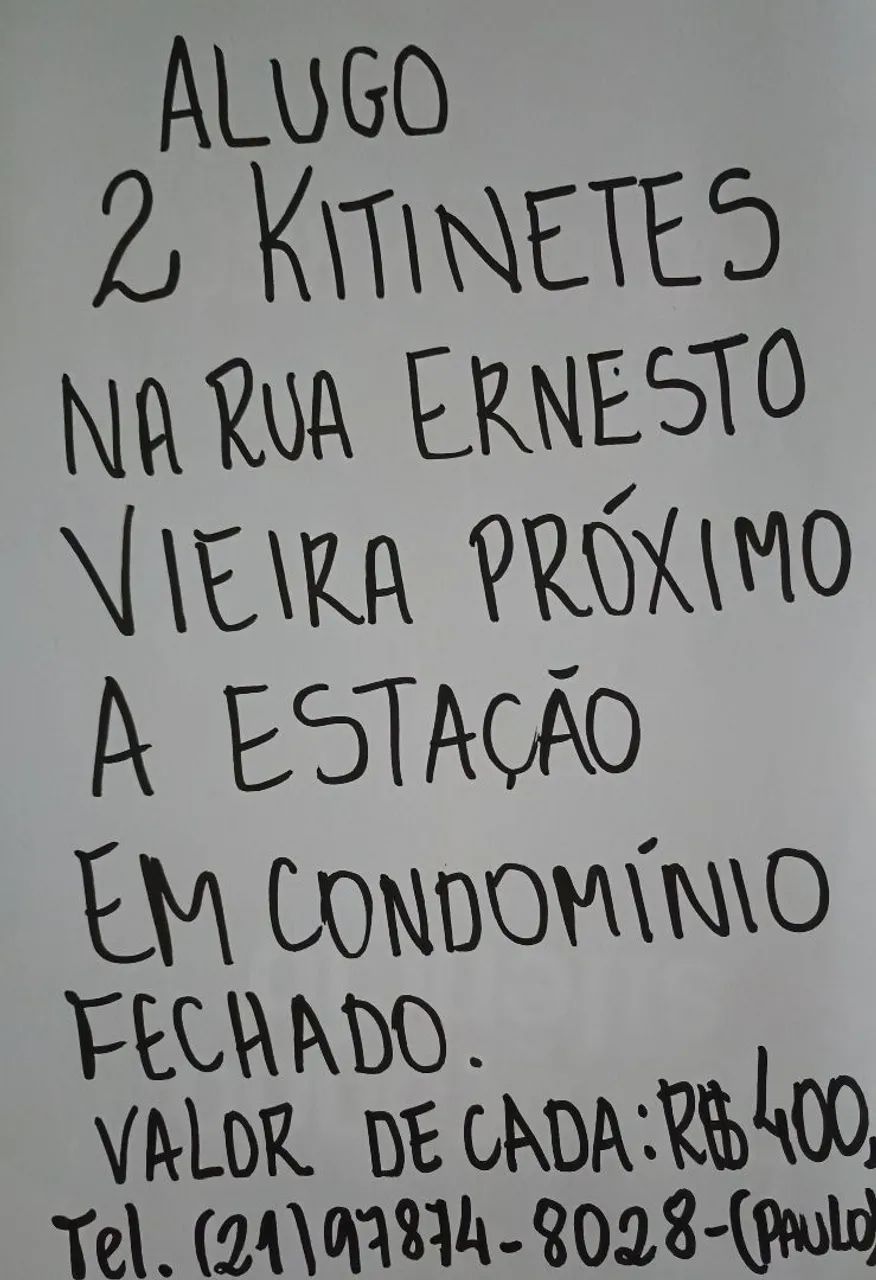 Aluguel de kitinete 