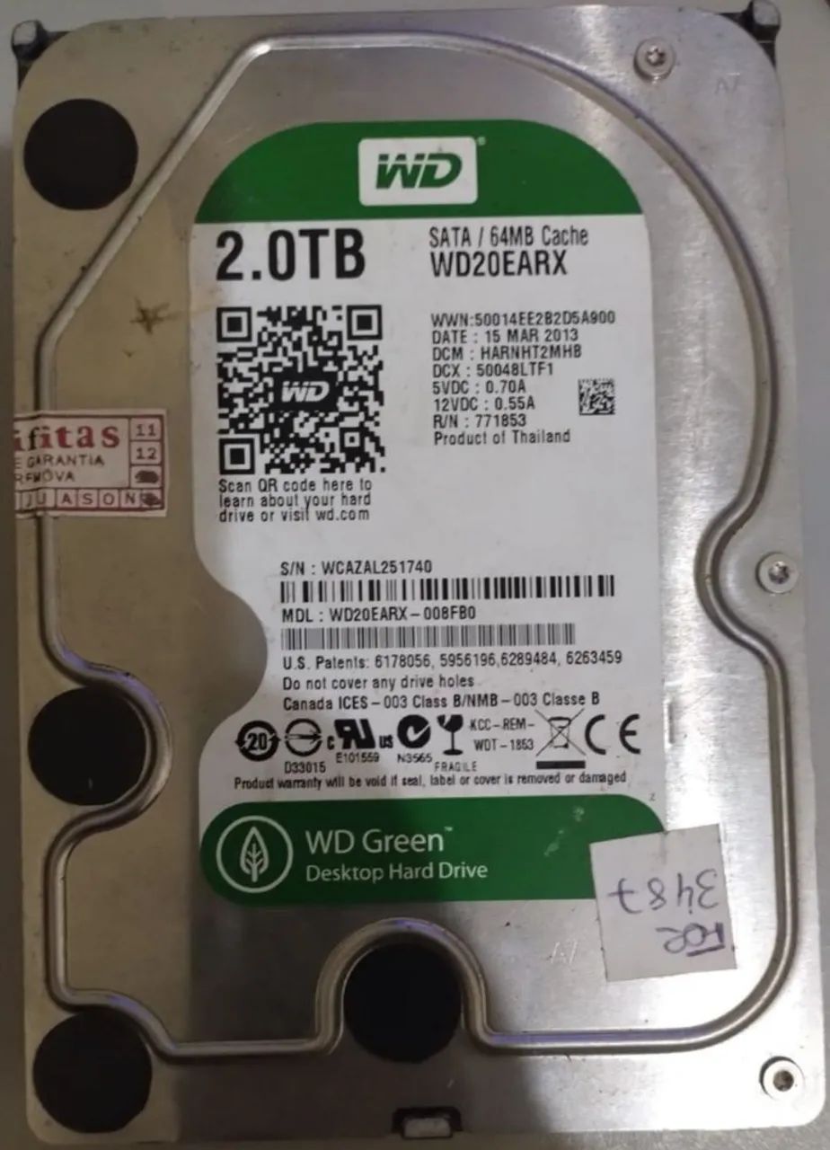 HD WESTERN DIGITAL 2TB EM ESTADO DE NOVO - Foto 2