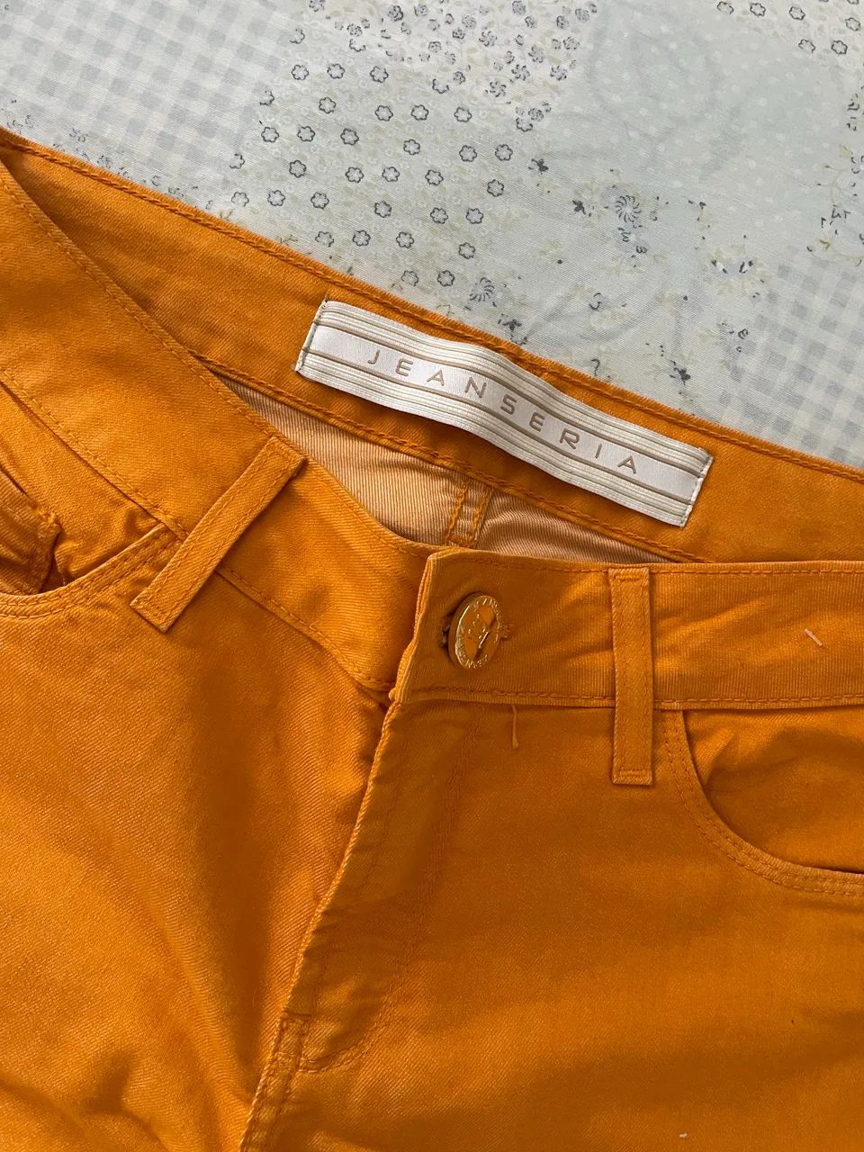 Calça Sarja Laranja Flare - Foto 3