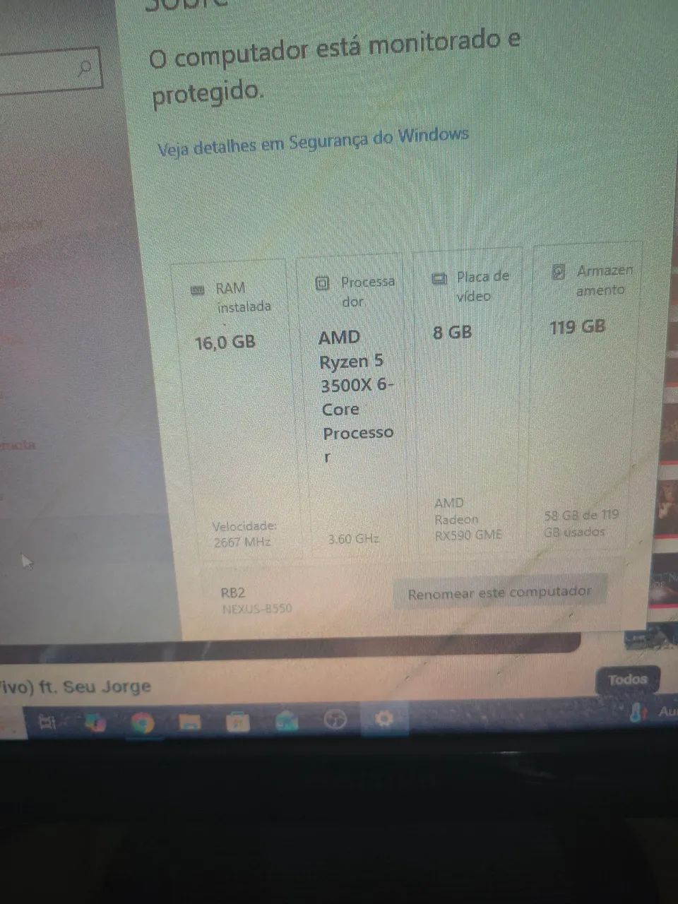 Processador gamer Ryzen 5 3500x 