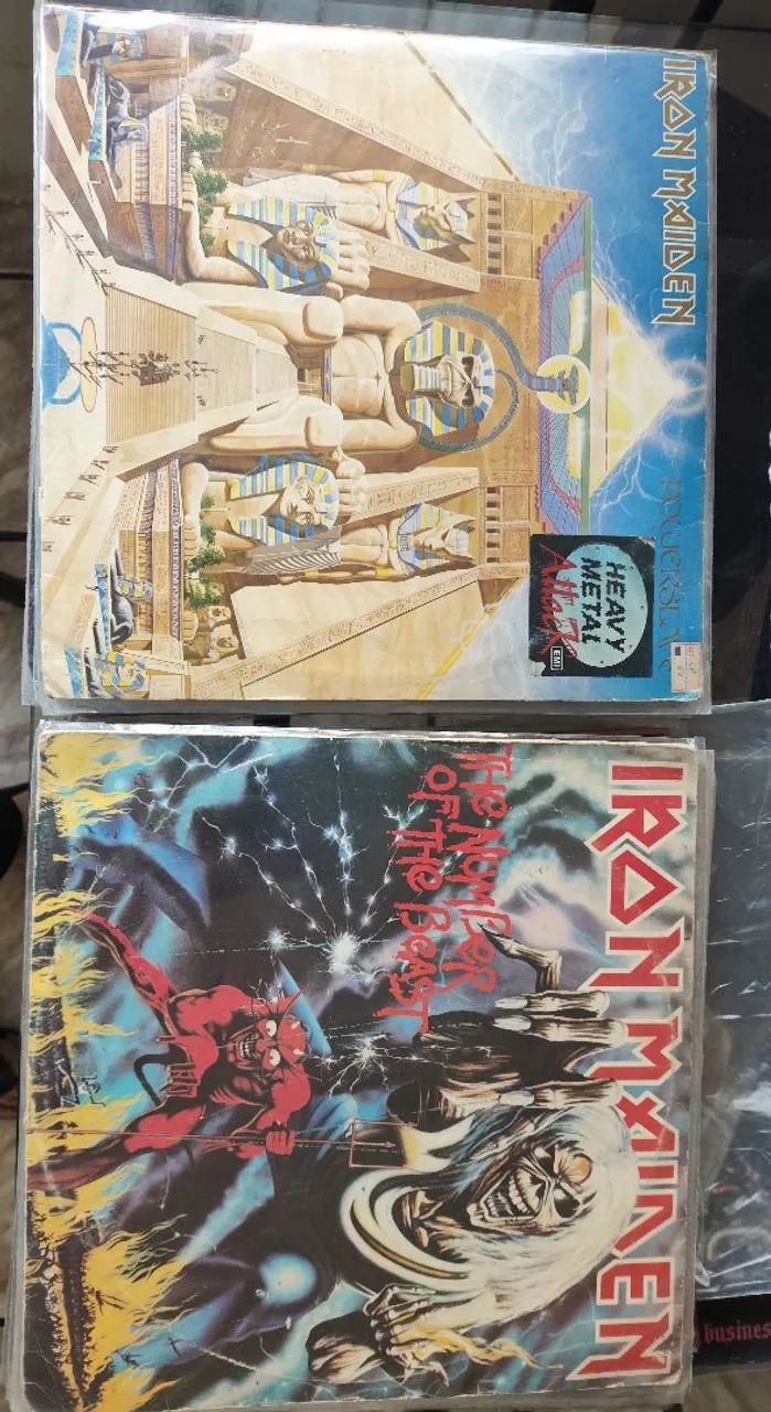LP Iron Maiden Powerslave e The Number of The beast - atenção no anúncio.  - Foto 2